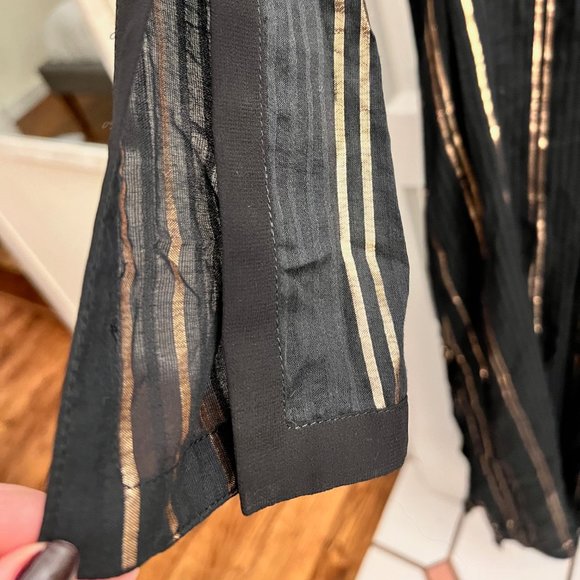 BCBGMaxAzria Black and Brown Striped Maxi Dress - Picture 6 of 9